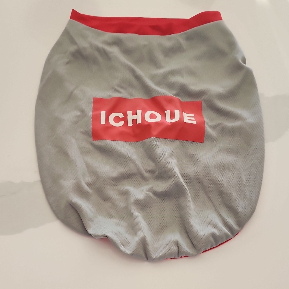 ICHQUE Gray and Red Dog Shirt